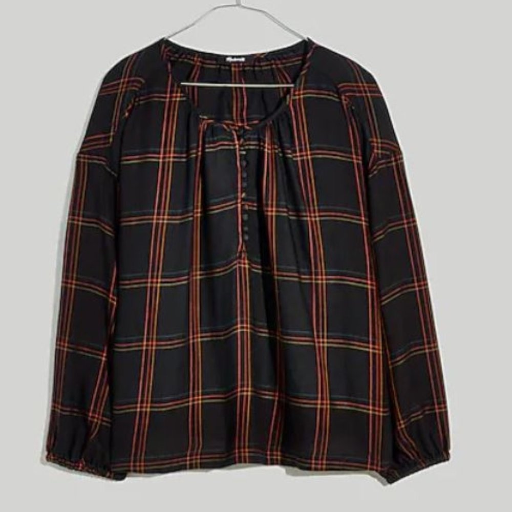 Madewell Shirred Peasant Top NWOT 3X